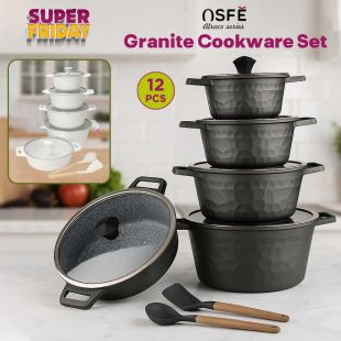 12Pcs Granite Cookware Set by OSFE