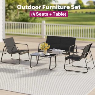 Outdoor Furniture Set (4 Seats + Table)