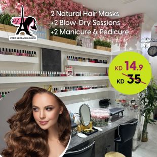 Double Hair & Nail Care Package at Paris Leopard Lounge