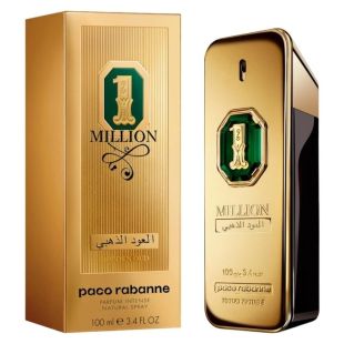 عطر One Million Golden Oud للرجال 100 مل Parfum من Paco Rabanne - منتج جديد / كرتون تالف