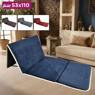 سجادة صلاة مُبطنة قابلة للطي مع مسند ظهر قابل للإمالة 110 × 53 سم