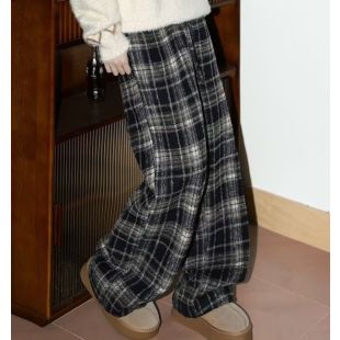 بنطلون كارو مبطن للسيدات