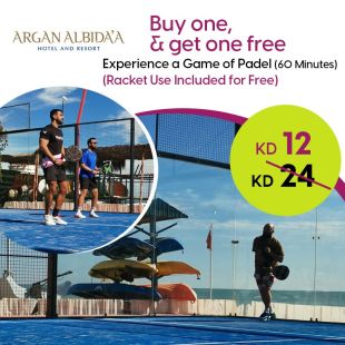 PLAY Padel for (60 Minutes) at ARGAN ALBIDA'A