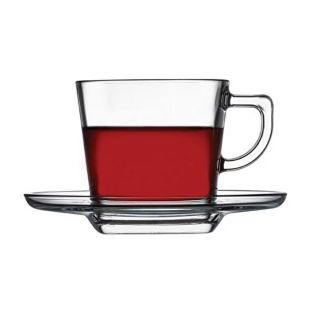 طقم أكواب شاي 12 قطعة 215 مل من Pasabahce Carre