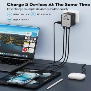 5-in-1 100W GaN Universal Power Adapter by RAVPower