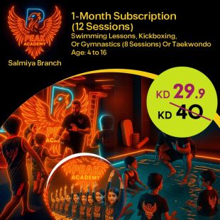 1-Month Membership (12 Sessions) from Peak Academy – Salmiya Branch