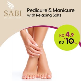 Premium Manicure & Pedicure Experience with Relaxation Salts at Sabi Spa Salon