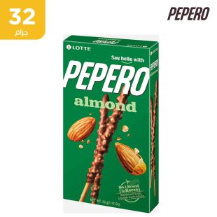 أصابع بسكويت باللوز والشوكولاتة 8 ×  32  جرام من Lotte Pepero