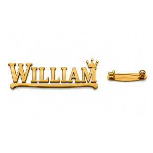 Personalised Name Brooch - Custom Gold Plated Pin - English or Arabic Designs B05