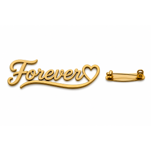 Personalised Name Brooch - Custom Gold Plated Pin - English or Arabic Designs B07