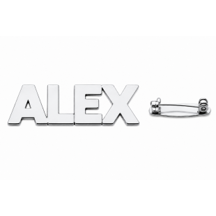 Personalised Name Brooch - Custom Silver Plated Pin - English or Arabic Designs B01