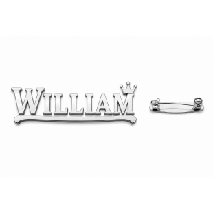 Personalised Name Brooch - Custom Silver Plated Pin - English or Arabic Designs B05