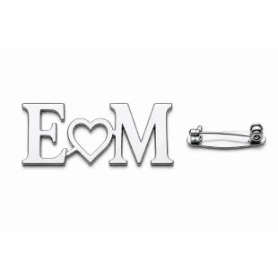 Personalised Name Brooch - Custom Silver Plated Pin - English or Arabic Designs B06
