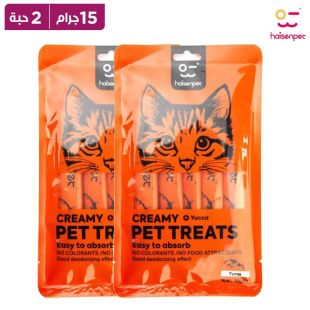 هايسن بيت - وجبات القطط الرطبة بالكريمة والتونة 5 × 15 جم
