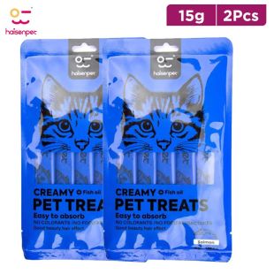 Haisenpet Creamy Salmon & Fish Oil Cat Food 5 x 15 g