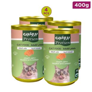 Protien Adult Cat-Food Salmon with Shrimp 400g x 4
