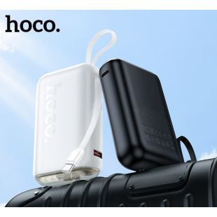 بطارية Leaer الاحتياطية 10000 مل أمبير 22.5 واط مع كيبل Type-C مدمج من Hoco