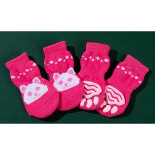 جوارب Pink Rabbit عالية الجودة غير القابلة للانزلاق للحيوانات الأليفة