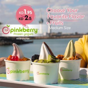 Choose what you Desire from Yummy Frozen Yogurt + Fruits at Pinkberry
