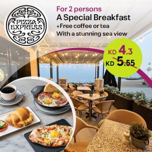 Breakfast Set Menu for 2 Persons + Coffee or Tea at Pizza Express