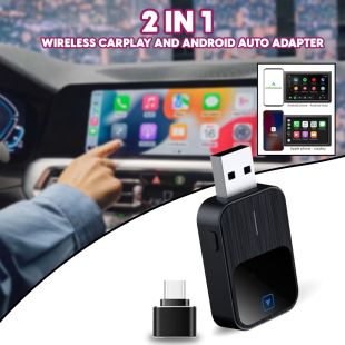 2 in 1 Wireless CarPlay and Android Auto Adapter