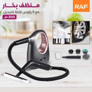 منظف بخار 300 مل مع 8 رؤوس قابلة للتبديل من RAF