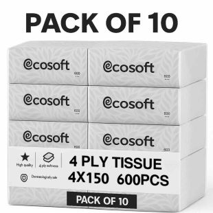Premium Facial Tissue 150 x 4-Ply 10 Box by Ecosoft 