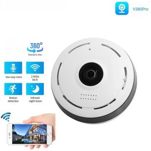360° Panoramic WiFi Security HD Camera with Motion Detection and Night Vision