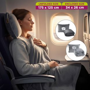 2-in-1 Convertible Travel Blanket & Pillow