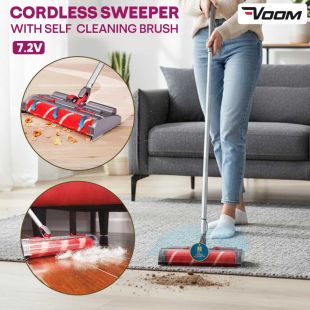 Cordless Rechargeable Sweeper with Self Cleaning Brush 7.2V by Voom