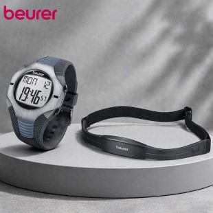 ساعة Beurer PM26 لقياس نبض القلب بحزام صدر مقاومة للماء حتي 50 متر