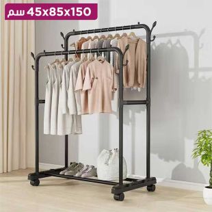 رف تعليق ملابس مزدوج شديد التحمل