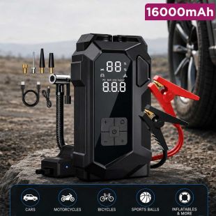 Portable Car Jump Starter 16000 mAh with 150 PSI Air Compressor