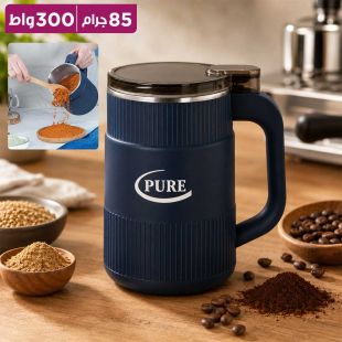 مطحنة كهربائية للقهوة والحبوب 300 واط سعة 85 جم من PURE