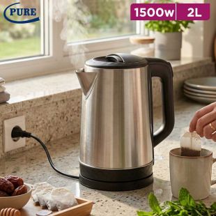 2L 1500W Stainless Steel Electric Kettle by PURE