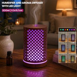 200ml Humidifier and Aroma Diffuser with LED Light
