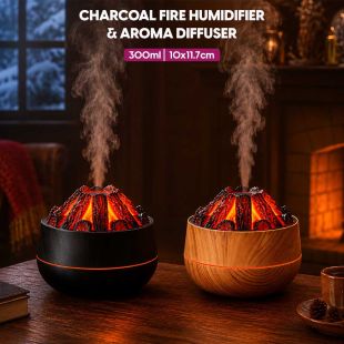 300ml Charcoal Fire Humidifier and Aroma Diffuser