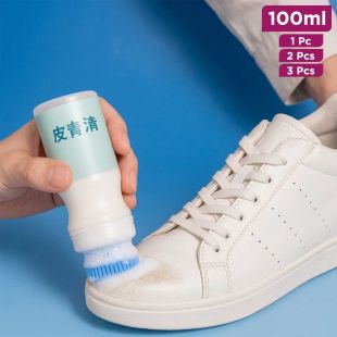Shoe Cleaning Solution with Built-In Brush 100ml