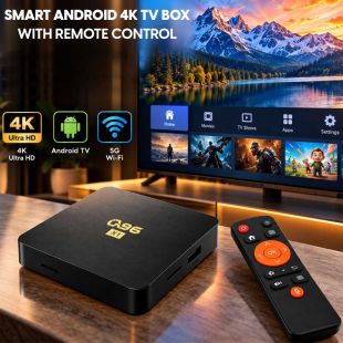 Smart Android 4K TV Box with Remote Control - Sheeel Kuwait Deals