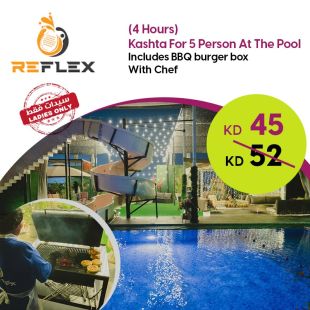 Unforgettable Pool Gathering with BBQ Burger & Chef for 5 at Reflex