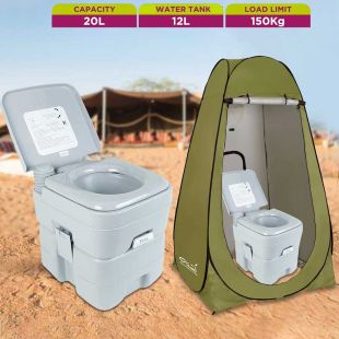 20L Portable Camping Toilet (with Tent or without Tent)