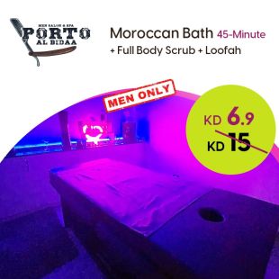 Moroccan Bath for Men (45 min) from -Porto Albidaa Spa And Salon