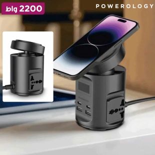 موزع طاقة MagSafe بقوة 2200 واط مع 2 منفذ USB-C و2 منفذ USB-A و2 منفذ AC من Powerology