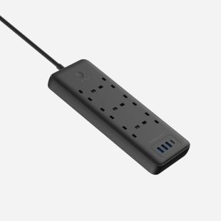 وصلة اشتراك كهربائي 3250 واط 6 مخارج 3 منافذ USB ومنفذ USB-C PD طول 2 متر من Powerology