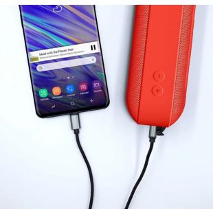 كيبل صوت مضفر من Lightning إلى 3.5 مم AUX بطول 1.2 متر من Powerology