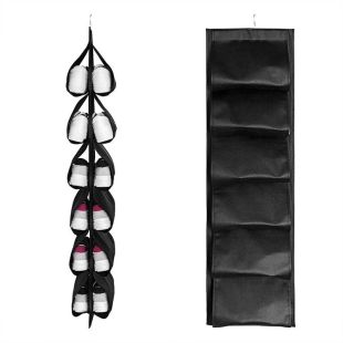 12 Pocket Hanging Shoe Storage Bag - Multicolor