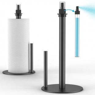 رف مناشف ورقية مع زجاجة بخاخ مدمجة