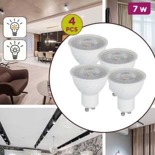 4 Pieces of GU10 7W LED Spotlights