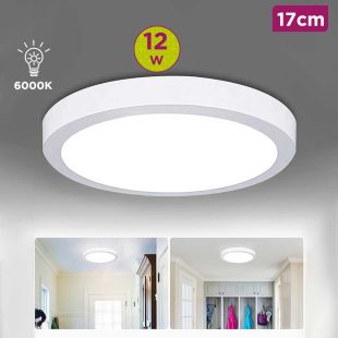 Circular Surface Panel Light 12W 17cm - Cool White 6000K