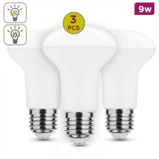 3 Pieces R63 LED Lamps E27 9W
